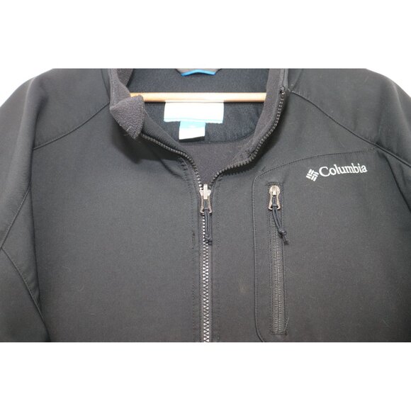 Columbia Mens Black Softshell Jacket Size 3X Full Zip Water-Resistant Outdoor We - Picture 5 of 12